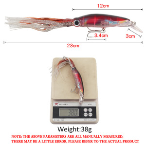 Señuelo de pesca Ytqhxy Squid Lure de 23 cm y 38 g, cebo de aguas medias con bigotes para pesca en el mar, peces de agua salada - Product Image 2