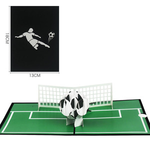 Tarjeta de Felicitación con Diseño Piramidal de Fútbol, Impresión UV a Color, Creativa, Dinámica, 3D, Recuerdo, Tarjeta de Visita - Product Image 1