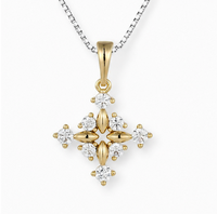 Collier Pendentif Tendance QX OEM en Argent Sterling 925 et Zircon, Plaqué Or Rose/Or, Fabricant de Bijoux Fins pour Mariage et Cérémonie