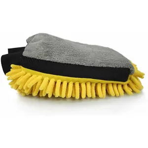 New hot products on the market Easy to clean soft Double-sided microfibre chenille wash car cleaning mitts