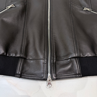 Nouvelle arrivée, veste en cuir côtelée à col en V pour femmes, sports d'hiver en plein air, manches amovibles en peau de mouton, imperméable, coupe-vent, fermeture éclair