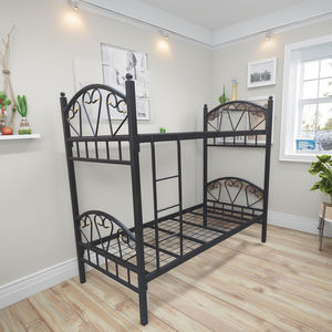 เตียงโลหะสองชั้นแบบคู่ที่แยกออกจากกันได้หัวเตียงดอกไม้อเนกประสงค์ดีไซน์สี่เหลี่ยมสำหรับห้องนอนพับได้ - Product Image 6