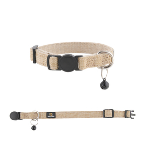 COCO BUDDY Eco-Friendly Hemp Fabric <strong>Cat</strong> Dog <strong>Collar</strong> with <strong>Quick</strong> <strong>Release</strong> Ribbons and Bell Decoration Available in 10 Colors - Product Image 2