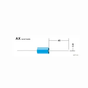 Baterai Lithium ER14250, dengan Axial Lead Ax Lead 3.6V 1200MAh Baterai ER14250 dengan Jarum ER 14250 Pengganti untuk Saft LS14250