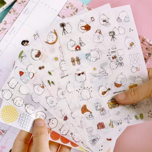 Cá nhân kawaii Nhật Ký Sticker tùy chỉnh Nụ Hôn dễ thương Sticker Sheets phim hoạt hình Vinyl sticker cho trang trí