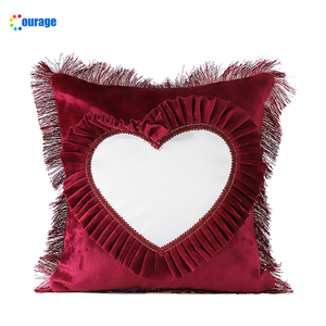 Hình trái tim khu vực in ấn phong cách Châu Âu thăng hoa khoảng trống gối trường hợp BZ-004 - Product Image 5