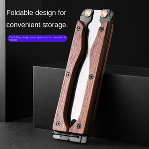 Scie manuelle pliante industrielle double face, type papillon, pour camping et usage domestique, petite scie à main avec manche en bois, lame de 140 mm pour le bricolage - Product Image 2