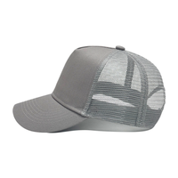 Casquette Trucker 5 Panneaux Bicolore en Maille Respirante avec Fermeture Snapback Ajustable, Design Uni Basique, Broderie de Logo Personnalisé, Idéale pour l'Été et les Activités de Plein Air