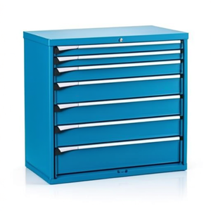 Fami Master Key Comfort <b>Drawer</b> Cabinet 7 <b>Drawers</b> 1020x573x1000mm Green Ral6011 <b>Tool</b> Storage - Product Image 2