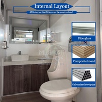 Promotion : Remorque WC Mobile 2 Cabines, Mono-essieu, avec Chasse d'eau, Lavabo et Urinoir, pour Événements Extérieurs et Chantiers