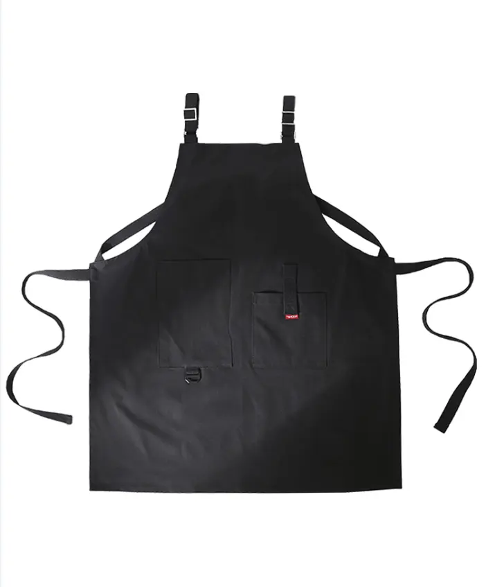 Schürze Fabrik Drop Versand Unisex Workwear Männer Leinwand schwarz Lätzchen verstellbare Küche für Frau mit Werkzeug taschen Küchen schürzen