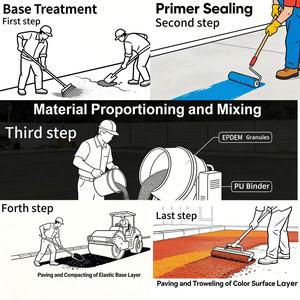 Adhesivo de PU No Tóxico de Alta Estabilidad Resistente a la Intemperie para Granulado EPDM, Pista de Atletismo, Parque Infantil Escolar, Suelo Deportivo - Product Image 4