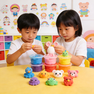 ดินน้ำมันสำหรับเด็ก ชุดทำสไลม์นุ่มพิเศษ น้ำหนักเบา ของเล่น DIY วัสดุสำหรับทำขนม ดินปั้น ดินเหนียวแห้งเร็ว - Product Image 3