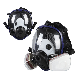 Masque facial complet certifié CE, protection contre le feu et la fumée, design anti-buée avec filtres remplaçables, masque facial scellé industriel - Product Image 6