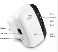 Mini Répéteur Amplificateur de Signal WiFi 2.4G 300M, Booster de Signal Intérieur Sans Fil, Extension Wifi Routeur