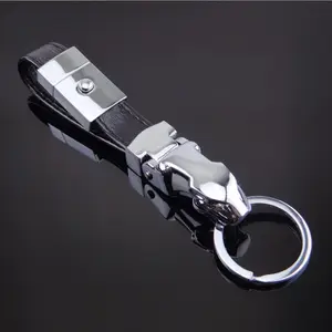 Tùy Chỉnh Sang Trọng Thăng Hoa Trống Kim Loại Xe Keyring Đầy Màu Sắc Biểu Tượng Tùy Chỉnh Bạc Eo Key Fob Da Phụ Nữ Key Chain Men Keychain