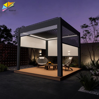 Pergolas motorisées en aluminium à lames orientables pour terrasse et balcon, tailles 3x3, 4x4, 4x6, couverture de toit bioclimatique, structure en aluminium
