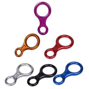 32kn 8 halka Abseil cihazlar hava Yoga ipek halka halat Descender kaya tırmanma kurtarma Rappelling ekipmanları tırmanma karabina - Product Image 5