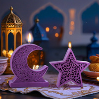 Moule 3D Mandala en forme d'arc en plâtre décoratif pour bougie en résine Moule en silicone pour bougie parfumée pour Eid Mubarak