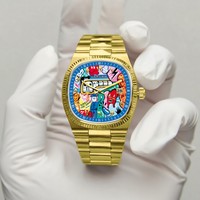 Montre à quartz pour homme CARSIKIE CS025A, acier inoxydable, chronographe analogique, résistante à l'eau, design unique, cadran coloré, tendance
