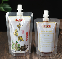 Sac liquide de médecine traditionnelle chinoise avec sac d'aspiration auto-debout transparent de thé aux herbes jetable frais de chauffage