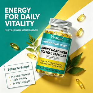 Extrait de Horny Goat Weed 800mg en capsules molles, 90 unités, complément pour la vitalité quotidienne et la résistance physique, pour les hommes actifs, OEM - Product Image 6