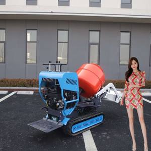 Mezclador de hormigón de la mejor calidad 300L 400L Mezclador de cemento de hormigón con orugas de carga automática Mezclador de mortero - Product Image 5