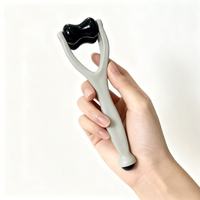 Rouleau de jade en pierre Bian, masseur manuel pour doigts, pour le drainage des méridiens, amincissant, pour le massage par raclage des doigts, portable et écologique