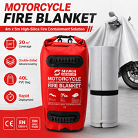Couverture anti-feu pour moto en silicone haute teneur en silice 4*5m, double face enduite de silicone, pour les dépôts de flotte, les garages et les ateliers