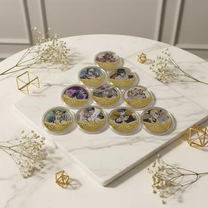 Monete d'oro all'ingrosso in metallo con personaggi <span class=keywords><strong>anime</strong></span> giapponesi divertenti, 10 tipi, grandi, semplici, placcate oro, a tema <span class=keywords><strong>anime</strong></span> <span class=keywords><strong>JOJO</strong></span>, in vendita - Product Image 1
