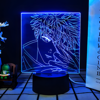 Vente directe d'usine Lampe de nuit LED en acrylique 3D flottante holographique moderne avec base pour les amateurs d'anime