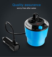Transmetteur FM Bluetooth pour voiture avec chargeur de téléphone, double ports USB, son sans perte, mains libres, compatible universel 12V 24V