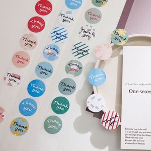 Lot de 500 autocollants ronds personnalisés écologiques pour emballages, étiquettes de remerciement en forme de fleur, rouleau pour petites entreprises, en papier - Product Image 2