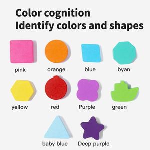 Montessori Early Educational Baby Safe Toy Wooden Colorful Animal Shape Building Block Matching <b>Puzzle</b> - Product Image 5