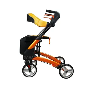 Robust Stable Medical Rehabilitation Health Walker 2 in 1 Light Weight Folding Transport Wheel Chair Rollator