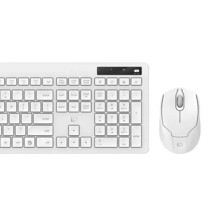 FD OEM iK7800 Teclado e mouse sem fio com suporte para celular Silencioso USB Teclado e mouse sem fio