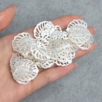 Liontin Daun Monstera Berongga Ukiran CNC Laris Manis, Kerajinan Mutiara Asli untuk Kalung & Gelang DIY