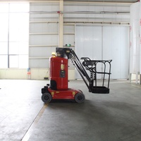 Plateforme élévatrice compacte autopropulsée, hauteur de plateforme 9,2 m, pneus non-marquants, élévateur électrique pour l'entretien des entrepôts intérieurs