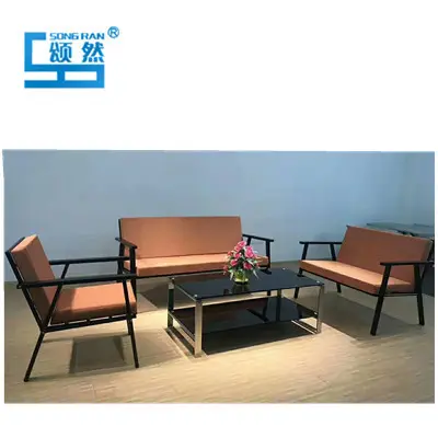 2022 neueste Design Sofa Set Geschäfts ideen für Wartezimmer Leder Büro Sofa Set Büro Sofa Set Designs