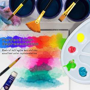 Ensemble de pinceaux <span class=keywords><strong>aquarelle</strong></span> 12 pièces Pinceaux de peinture d'artiste de qualité supérieure pour adultes débutants et professionnels-Matériau pour cheveux en nylon - Product Image 4