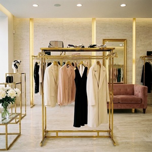 Vintage design clothing store display rack <strong>metal</strong> clothing <strong>coat</strong> rack <strong>coat</strong> <strong>stand</strong> with high quality retail clothing <strong>stand</strong> - Product Image 1