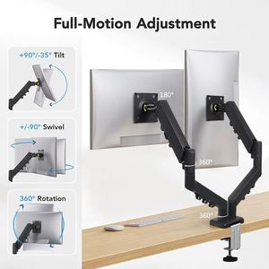 Cost Effective Spring Assisted Dual Monitor Arm 17"-32" Computer VESA Mount Dual Monitor Stand <b>Bracket</b> - Product Image 3