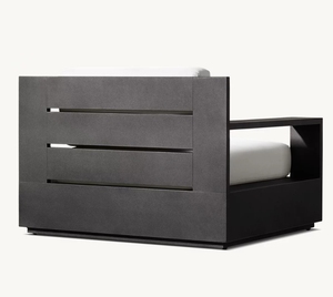 Muebles de patio de diseño moderno, sillón de aluminio de lujo de <span class=keywords><strong>Marbella</strong></span>, sofá de aluminio con recubrimiento en polvo para exteriores - Product Image 5