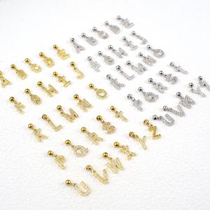 Collar y Pulsera Combinados de Moda DIY con 26 Letras Inglesas, Cadena de Eslabones Chapada en Oro con Circonitas - Aniversario - Product Image 2