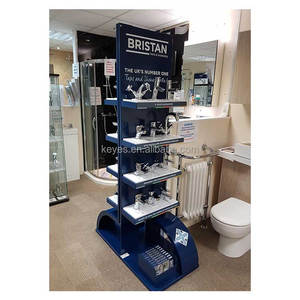 Exhibidor de Metal de Doble Cara para Ferretería Moderna, Exhibidor de Grifos de Agua para Venta al por Menor - Product Image 1