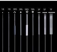 HXemma – microblading de sourcils stérilisés, aiguilles de tatouage assorties normales, jetables en tubes, maquillage permanent en acier inoxydable