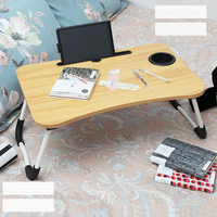 Bureau portable simple pour ordinateur portable, pliable et tendance, idéal pour l'apprentissage et le travail au lit, petit bureau confortable avec design antidérapant et ergonomique