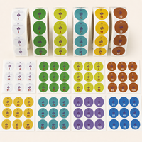 1000 autocollants numérotés holographiques personnalisés avec logo, de 1 à 100, couleurs assorties, en papier couché, autocollants imperméables, étiquettes de prix pour clients