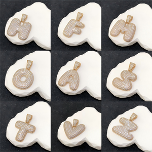 251115 <span class=keywords><strong>XUPING</strong></span> Colgante de Letra con Circonitas Pavé, Colección de Joyería Hip-Hop para Hombre y Mujer, Amuletos de Letras - Product Image 2