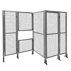 Sistema de protección de máquina Valla de aislamiento de malla de alambre de perfil de aluminio para Taller/almacén/robot - Product Image 1